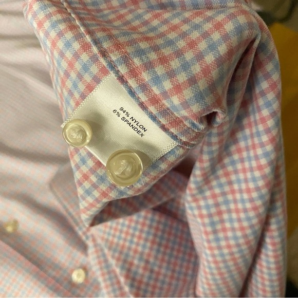 Peter Millar check gingham soft long sleeve button up shirt XL mens - Picture 9 of 9